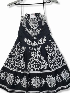 White House black market: Black & White Floral Fit-and-Flare Dress, women
